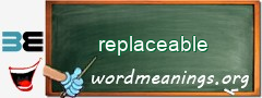 WordMeaning blackboard for replaceable